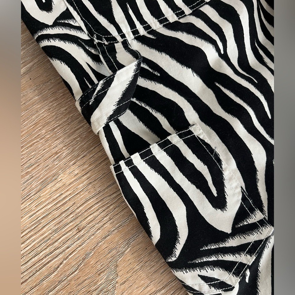 BDG Leila Zebra Print Carpenter Cargo Pants | Size 30 Urban Outfitters - Picture 6 of 15